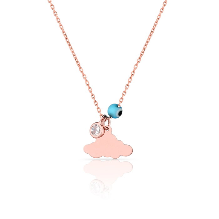 Heliophilia Silver Collar de Plata Esterlina 925 con Baño de Oro Rosa y Circonio Heliophilia Silver Collar de Plata Esterlina 925 con Baño de Oro Rosa y Circonio